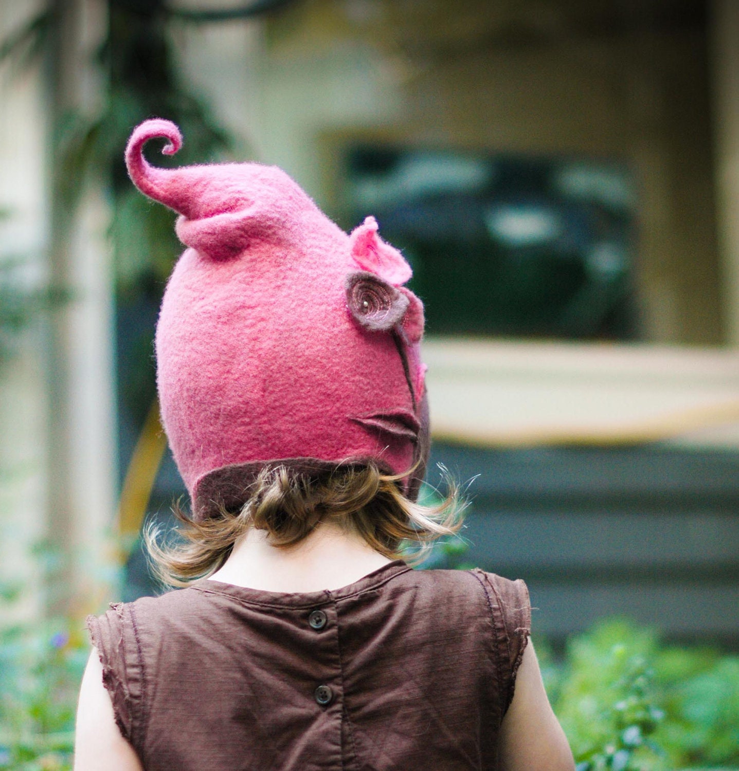 child's felt hat - get your own custom child's merino hood