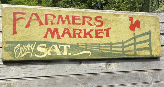 Farmers Market Sign original hand painted. by ZekesAntiqueSigns