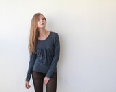 Long Sleeve , Blue Top , Women Shirt , Winter Fashion