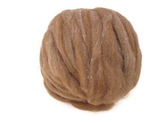 On Sale - Alpaca Icelandic Roving, Natural Brown
