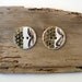 Porcelain dot buttons with lace decoration. XL Ceramic Buttons. Sewing Buttons.