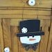 Simple Primitive Wooden Snowman Hanger