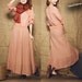 maxi wedding dress / pink linen dress / long evening dress - custom made