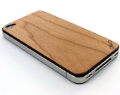 Cherry iPhone 4/4S Real Wood Skin (Front & Back Cover) Made in the USA - FREE Shipping - carvedproducts