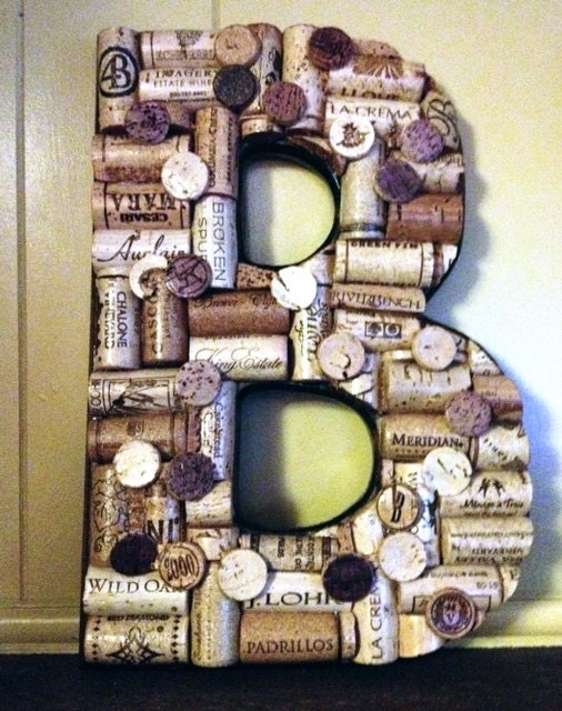 Hand Crafted Wine Cork Letters (Made to Order)
