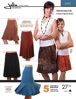Jalie Pattern, Gored Skirt No. 2681