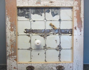 Magnet Board & Key Holder - 19th Century Reclaimed Wood and Ceiling Tin from Eastern Ontario