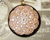 Locket necklace, black Wedding necklace, Brass filigree locket, art deco parisian Romantic, bridesmaid jewelry gift