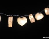 Angel white color love heart mulberry paper handmade string light patio garland hanging wedding party home decor romantic valentine