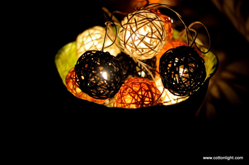 20 x Rattan ball dessert warm wood string light indoor / outdoor decoration deco room bedroom wedding patio party Beach balcony