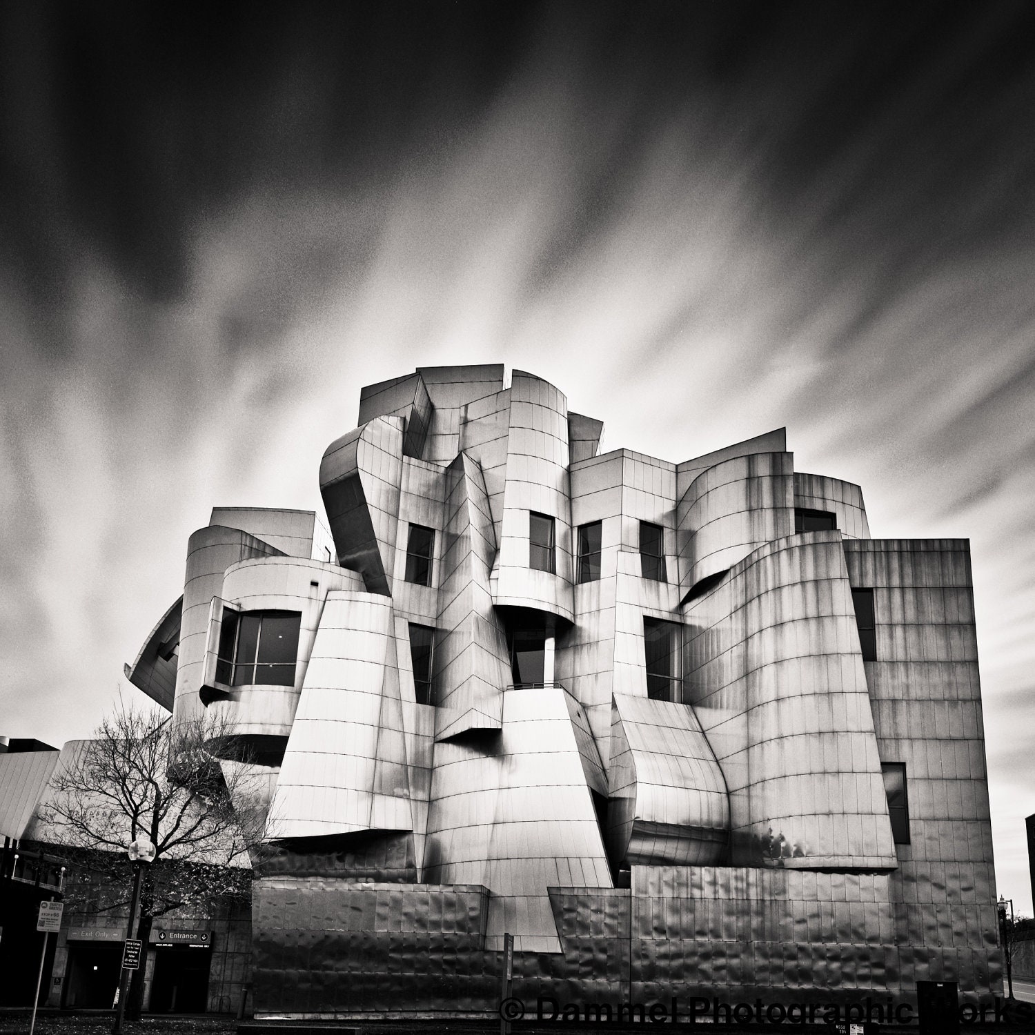 The Weisman Art Museum, Minneapolis, University of Minnesota, 10x10" fine art long exposure film photograph