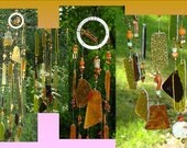 Kokopelli Earth Spirit Feng Shui Glass & Crystal Wind Chime