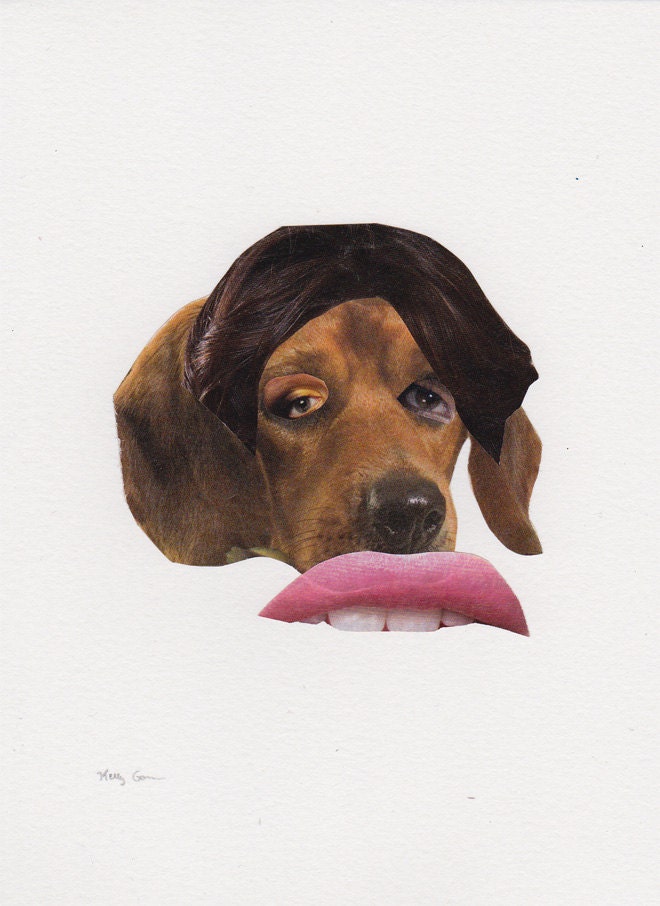 The Dog - Original Collage