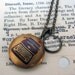 Typewriter Painted Locket Authors Love Writing Word Mini Pendant Brass Setting Library Card Necklace One of a Kind