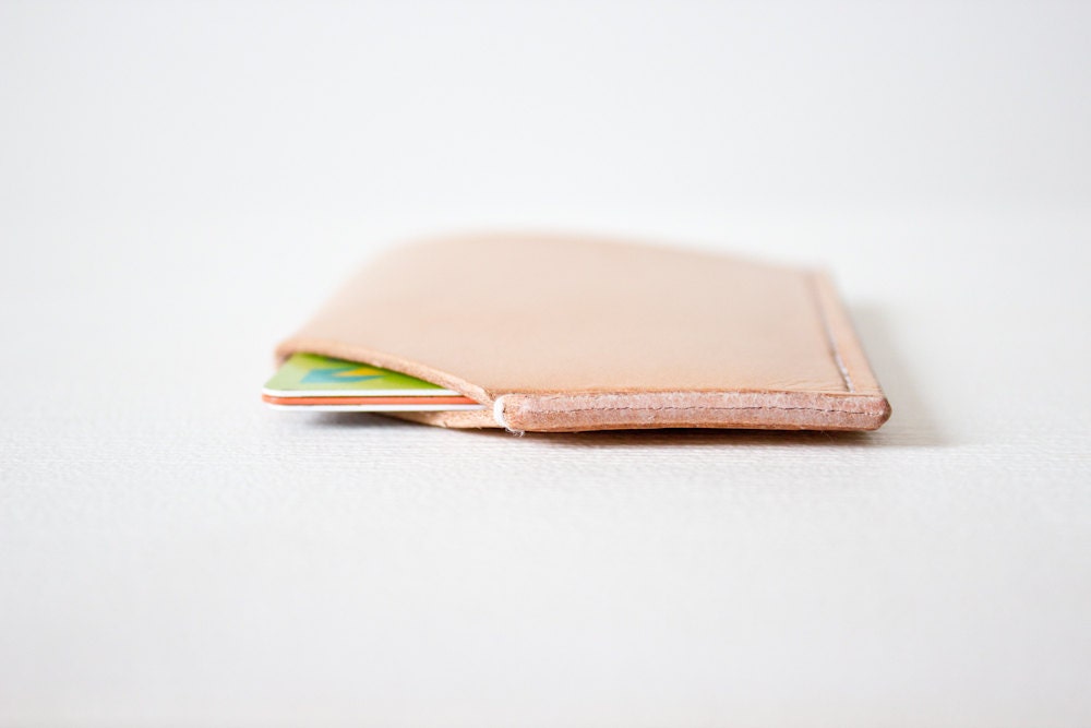 Leather Wallet, Card Holder nr. 7 in Natural