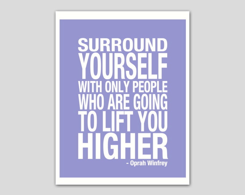 Inspirational Quote Art Print Custom Colors Oprah Winfrey Quote Poster Inspiration 8x10 Art Print