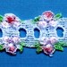 Victorian Venice Lace Galloon Beading, White / Rose / Mint , 1 3/16" inch wide, 1 Yard, For Victorian & Romantic Crafts