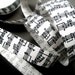 Musical Notes Cotton Ribbon Trim, Black / White, 7/8" inch wide, 1 yard, For Scrapbook, Stationary, Gifts, Decor, Accessories, Mixed Media