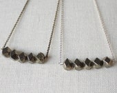 Faceted Pyrite Bar Necklace