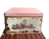 Vintage Tin Box Pink Daher collectible