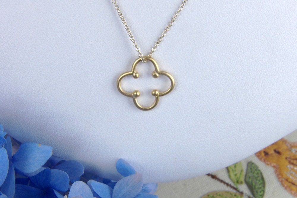 Set of Five Four Leaf Clover Bridesmaid Necklaces