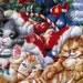 Christmas Tree Skirt Quilt - Kitty Christmas - 101