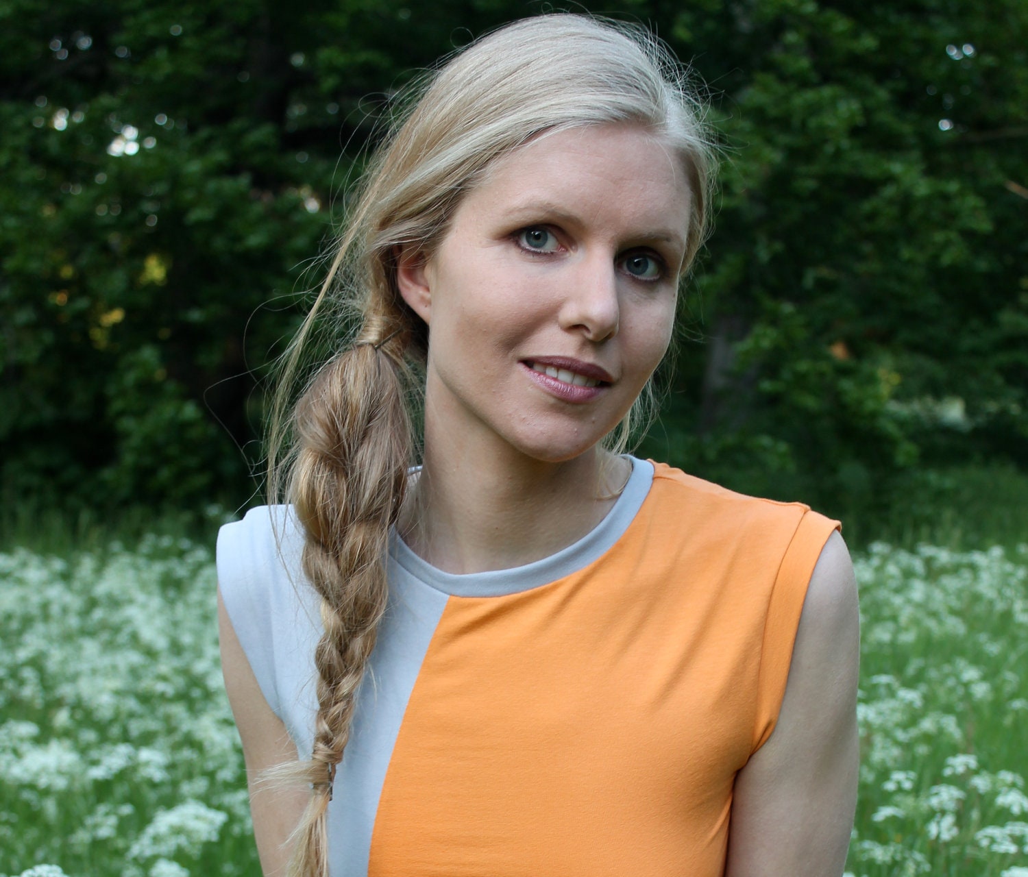 dress "milchstern", orange - grey