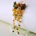 Autumn Wedding Earrings Genuine Tourmaline Citrine Gemstone Cluster Bridal Jewelry - Cornucopia - Complimentary Shipping