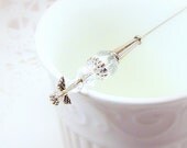 Angel hat pin women accessories scarf stick ascot lapel silver brooch crystal angel simple sweet heavenly inspirational tagtteam