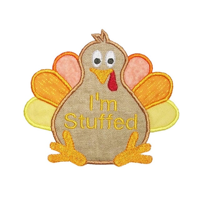 Turkey Onesie, Applique, Baby Long Sleeve Bodysuit NB - 9M