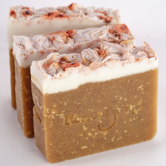 Vegan Beer Soap "At the Hop"  -  CLEARANCE - Rhassoul Clay, Oatmeal, Pure Essential Oils - Cold Process Artisan Soap