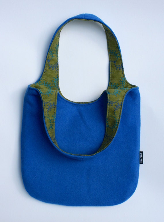 simple purse - medium - cobalt felt fabric