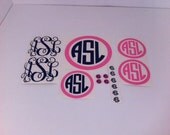 Sampler pack:1 five and 1 three inch (2 color)decals, 4 three inch decals, 6 iphone decals, 4 (2color) iphone decals