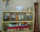 Spice Rack-Medium Free Standing Spice Rack Creamy Yellow With Backing