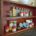 EXPEDITED-Spice Rack-Large Free Standing Spice Rack Rusty Red with Back MADE to ORDER