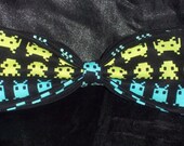 Bow Tie Made From Space Invaders Video Game Style Fabric - And SHIPPING lS ONLY 2.07 - 0R LESS