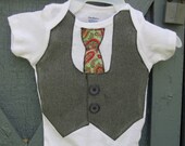 Tie and Vest Onesie