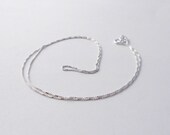 Sterling Silver Box Chain, 16 inch long, 2/3 mm diameter