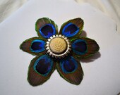 Peacock Flower Hair Clip