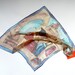 Paris. Pure silk scarf, hand painted in cold batik technique. Ready to ship. Free shipping