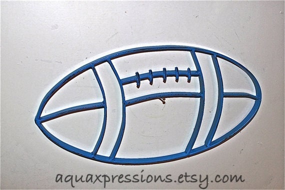 Metal Football /Bright Blue /Wall Decor /Boys Room /Distressed