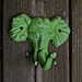 Elephant Wall Hook / Retro Green /Shabby Chic Decor /Nursery /Bathroom fixture /Jewelry Holder /