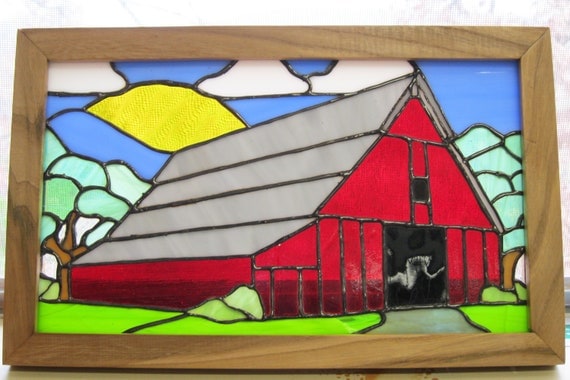 Buy landscape decorative stands - Stained Glass Barn Landscape