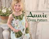 NEW Annie Vintage Style Girls Dress PDF Pattern Tutorial, Easy Sew sizes 12m thru 8 included