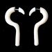 Fake Gauge Earrings - Bone Tribal Earrings - Fake Plug Piercing Jewelry - "Question Hooks" Bone Earrings - UNIQUE