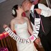 Wedding Thank You Banner Photo Prop Wedding Sign CUSTOMIZE COLORS Word Sign