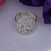 Designer Personalized Initials Ring (Order Any Name) - Sterling Silver