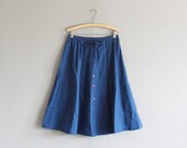 blue a-line skirt