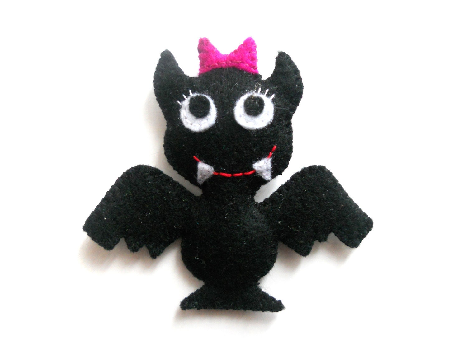 Cute Vampire brooch Black felt batgirl brooch  Little devil pin Black monster brooch Girls Halloween jewelry