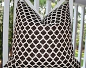 Decorative Designer Brown Pillow Cover -  Brown Geometric Pillow - Brown Moroccan Pillow  - Throw Pillow